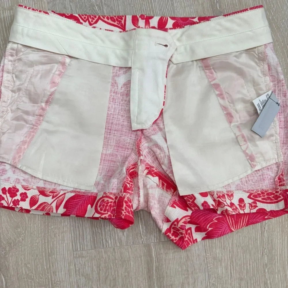 J. Crew Pink Floral Pattern Textured Shorts size 00 - Picture 6 of 9